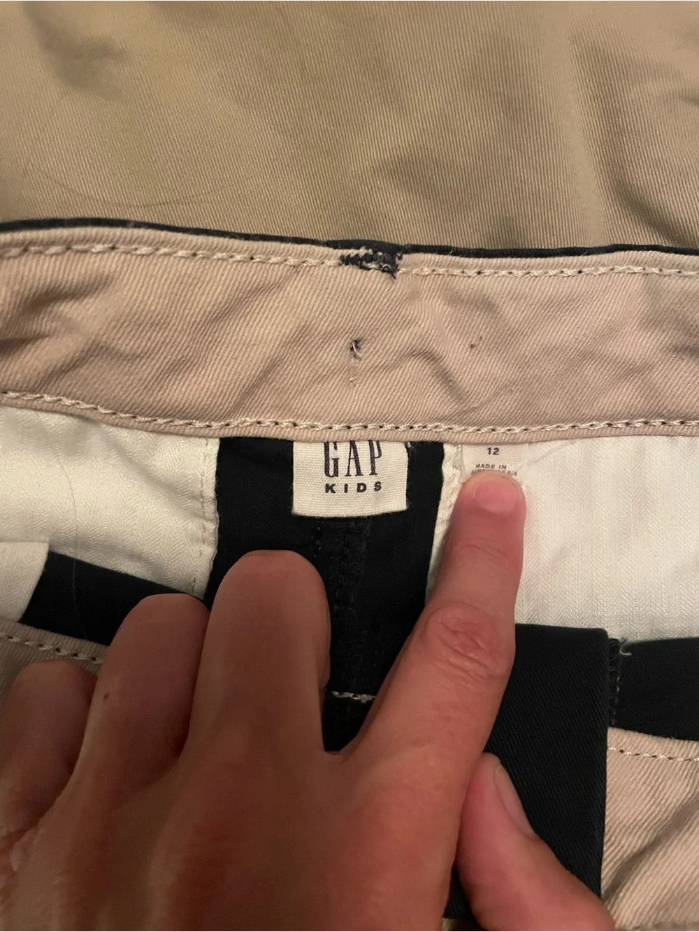 GAP Kids Khaki and Navy Waistband Shorts